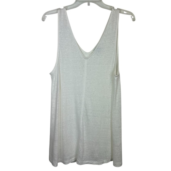 Sundance 100% Linen Long line Tank Top Size S - Picture 2 of 8